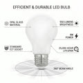 Bombilla LED A60 E27 Opal Milky 8W — Luz Cálida 3000K, 950 lm, 360° | 25.000 h de Vida Útil 2