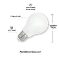Deko LED Globo Lampe „Milky“- E27 G95 - 6W - 3000K 3