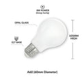 Deko LED Globo Lampe „Milky“- E27 G95 - 6W - 3000K 3