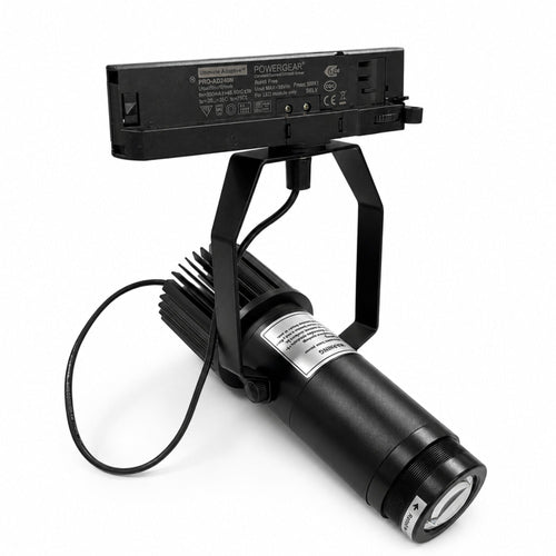 Proyector de logos LED GOBO para carril trifásico interior - 15W - Óptica 20° - IP20