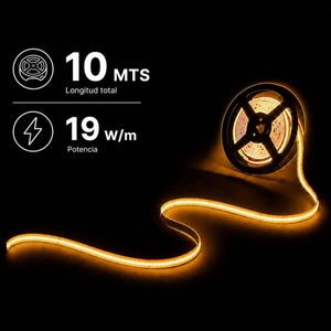Tira LED COB 24V DC - RGBWW - 19W/m - 12mm - IP20 - Rollo de 10 metros - Corte 33mm - Barcelona Led-Iluminación