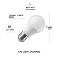 LED Spherical Bulb E27 G45 4W 2