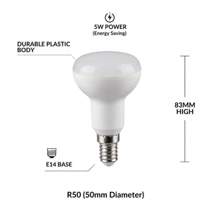 Bombilla LED reflectora - E14 R50 - 5W - Barcelona Led-