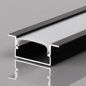 Perfil tira LED empotrable con difusor - 28x10mm - Tira LED ≤15mm - 2 metros - 0,6mm - Barcelona Led-Accesorios