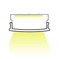 Perfil tira LED de superficie con difusor - 20x10mm - Tira LED ≤15mm - 2 metros - 0.65mm - 21g/m 5