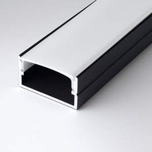 Perfil tira LED de superficie con difusor - 20x10mm - Tira LED ≤15mm - 2 metros - 0.65mm - 21g/m (1)