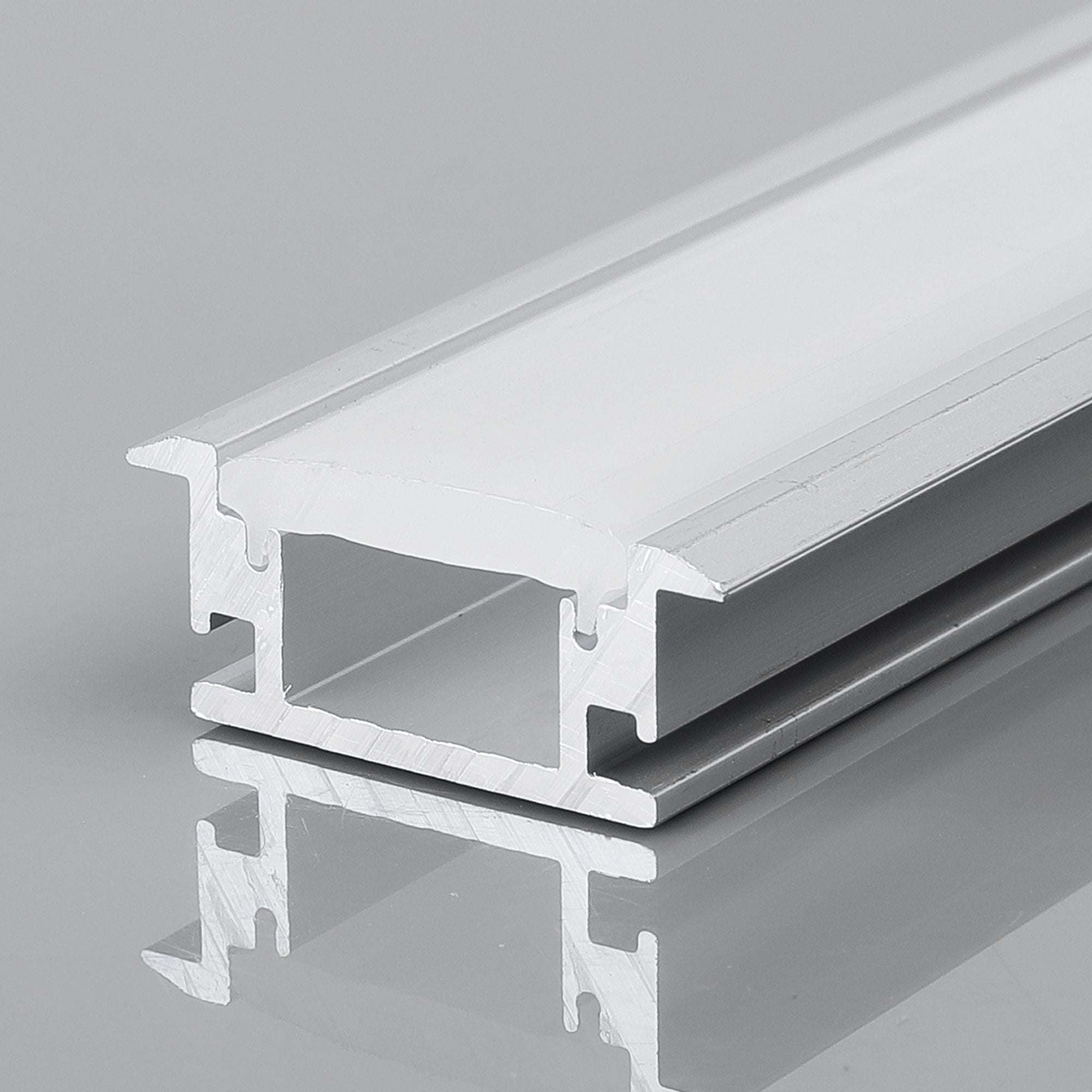 Perfil tira LED empotrable con difusor - 27x10,65mm - Tira LED 12mm - 2 metros - 1,05mm