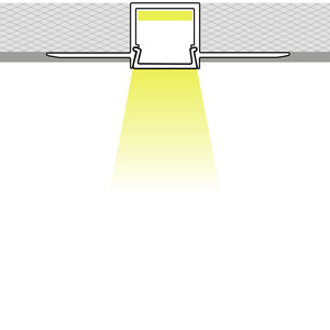 Perfil tira LED integración / trimless - 49x11,5mm - Con difusor - 2 metros - 1.2mm (1)