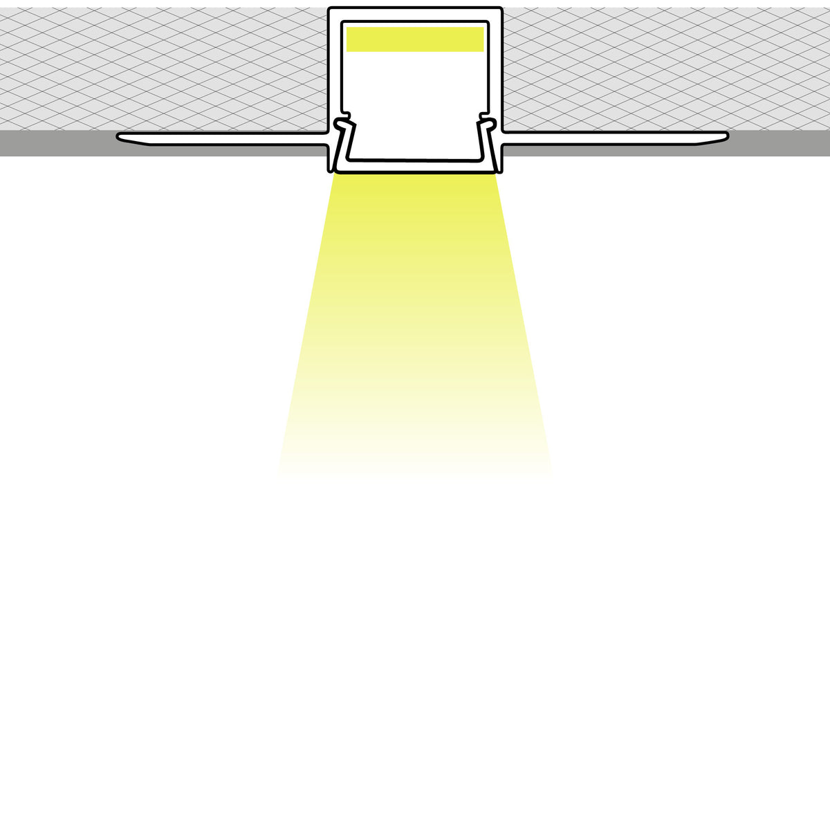 Perfil tira LED integración / trimless - 49x11,5mm - Con difusor - 2 metros (1)