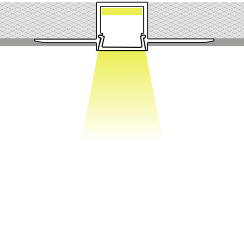 LED strip profile integration / trimless - 49x11.5mm - With diffuser - 2 meters