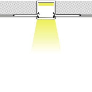 Perfil tira LED integración / trimless - 49x11,5mm - Con difusor - 2 metros - 1.2mm - Barcelona Led-