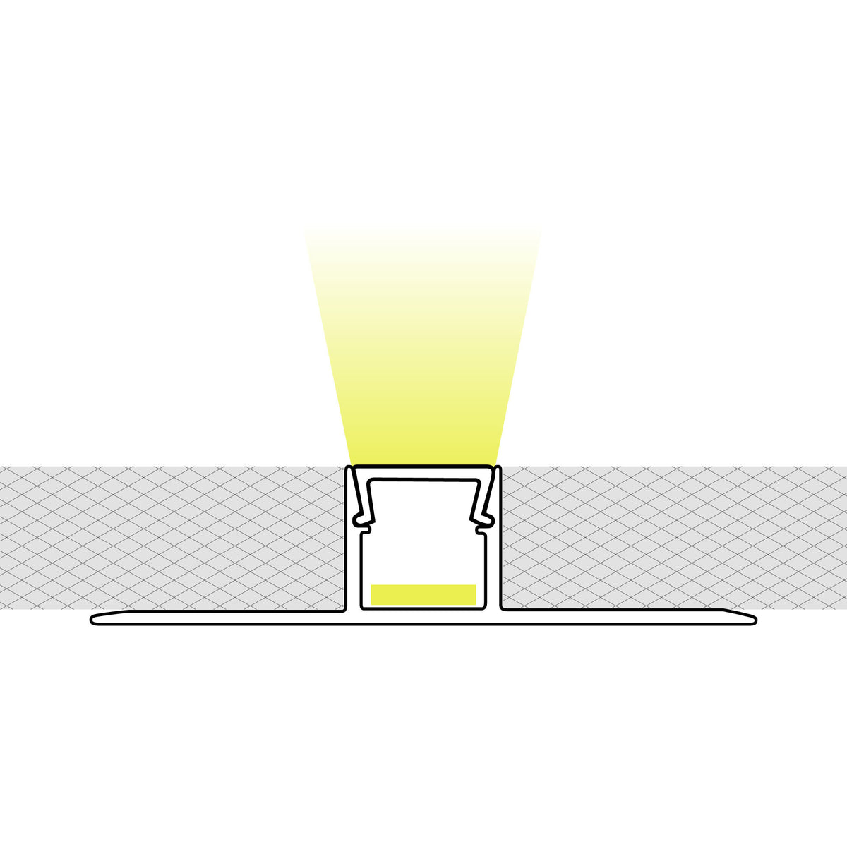 Perfil tira LED integración / trimless con difusor - 55x11,5mm - 2 metros (1)