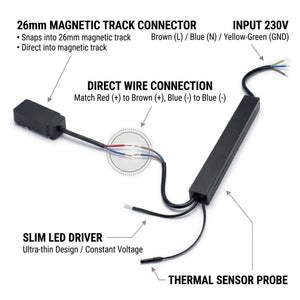 Fuente de alimentación "SMART TUYA" para carril magnético - 10mm/26mm - 100W - 48V (3)