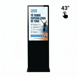 Tótem Publicitario Digital Táctil 43" Full HD - Android 13 – Cartelería Vertical para Interior