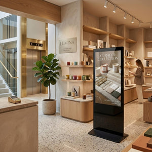 Tótem Publicitario Digital Táctil 55" Full HD - Android 9 - Cartelería Vertical para Interior - Barcelona Led-Signage