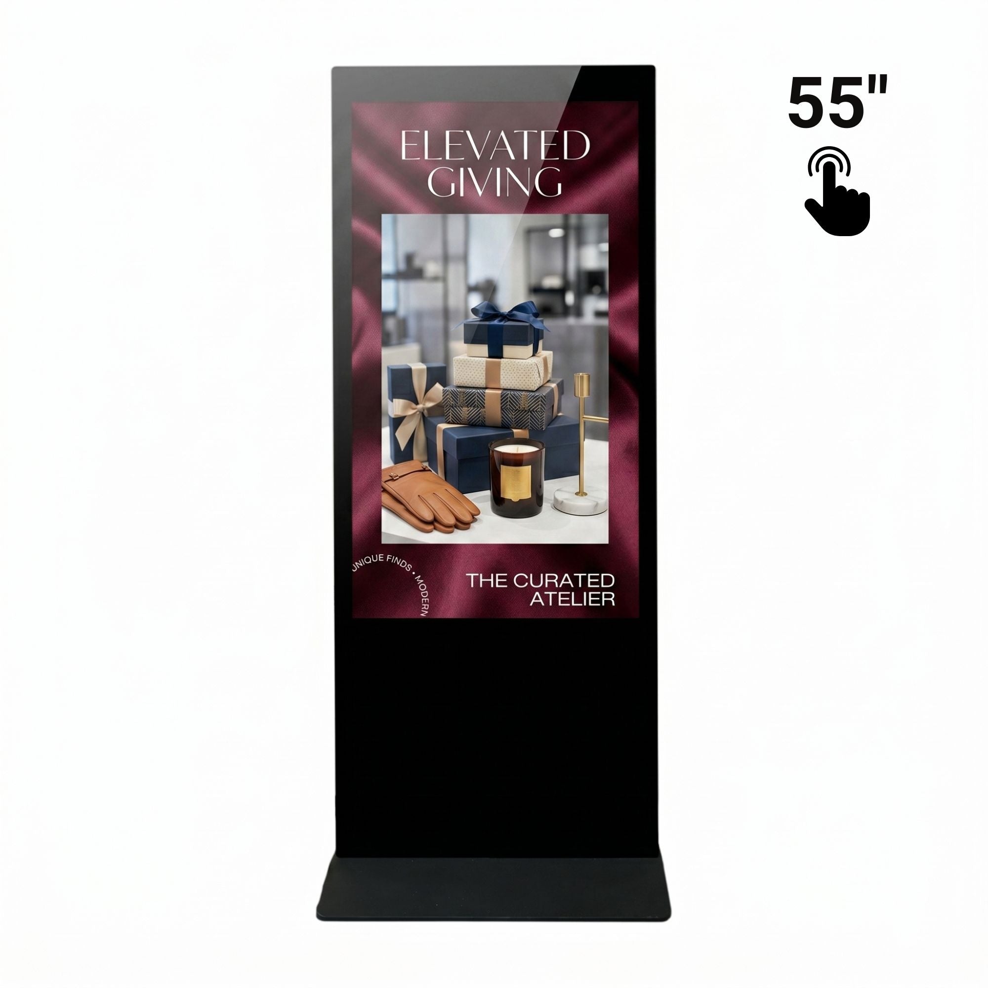 Tótem Publicitario Digital Táctil 55" Full HD - Android 9 - Cartelería Vertical para Interior