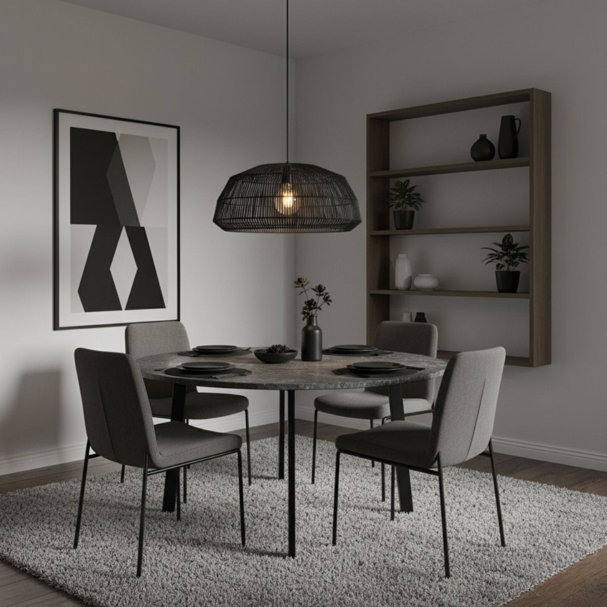 Lámpara colgante de mimbre "ASTRID" - E27 (1)