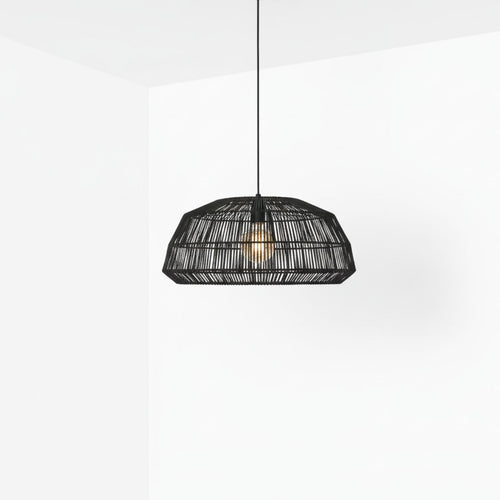 Luminária pendente de vime