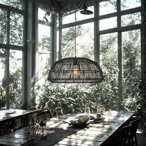 Lámpara colgante de mimbre "ASTRID" - E27 (2)