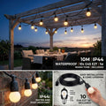 Lichterkette für den Außenbereich – 10 E27 1W LED-Lampen – Warmweiß – 10 m – IP44 2