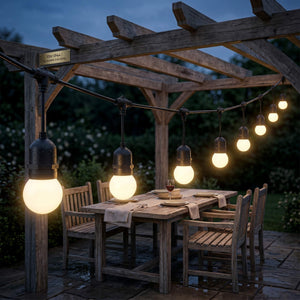Guirnalda Luces Exterior - 10 Bombillas LED E27 1W - Blanco Cálido - 10 m - IP44 (2)