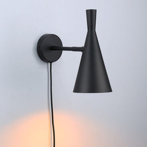 Aplique de pared escandinavo orientable 330° con interruptor y enchufe (8)