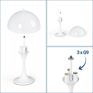 Lámpara de mesa de diseño "MART" - 3 x G9 (29)