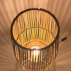 Lámpara de pie de Ratán "LINNEA" - E27 - Barcelona Led-Decoración