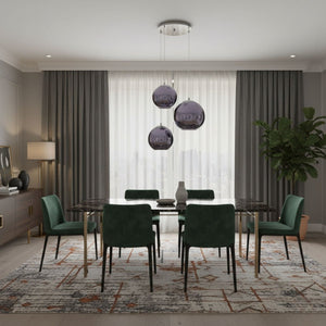 Lámpara colgante cristal triple "KADNIS" - 3 x E27 - Barcelona Led-Decoración