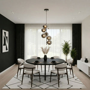 Lámpara colgante con esferas de cristal "ROMEE" - 6 x G9 - Barcelona Led-Decoración