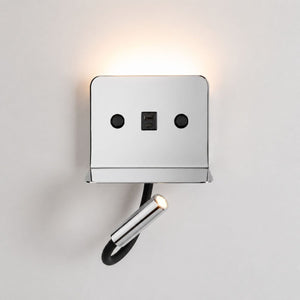 Aplique de pared para lectura "SLANGE 2" - 3W + 6W - Puerto USB + USB-C - Barcelona Led-Decoración