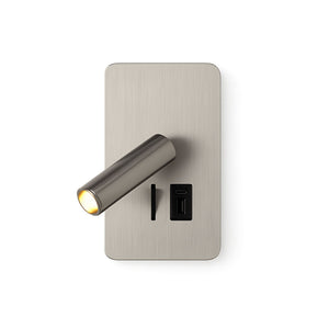 Aplique de pared "ALIX" - 3W - 2600K - USB+USB-C - Instalación superficie