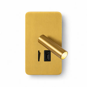 Aplique de pared "ALIX" - 3W - 2600K - USB+USB-C - Instalación superficie