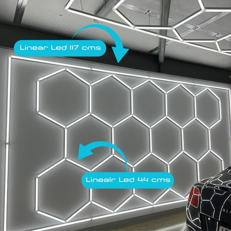 Luminaria Lineal de 120 cm – Diseño Hexagonal Moderno y Minimalista (1)