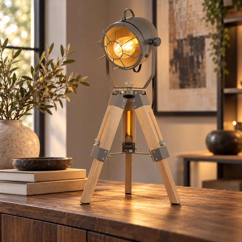 Vintage tripod floor lamp