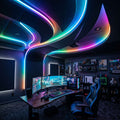 Black flexible silicone cover - Neon LED strip - 10x10 mm - Surface 4