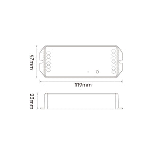 Controlador tira LED 5 en 1 - Monocolor/Dual White/RGB/RGBW/RGBCCT - 12/48VDC - 20A - 2.4G - WiFi - Milight (2)