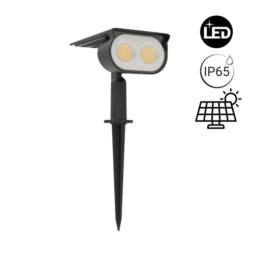 Foco solar exterior LED con pincho - 1.8W - IP65