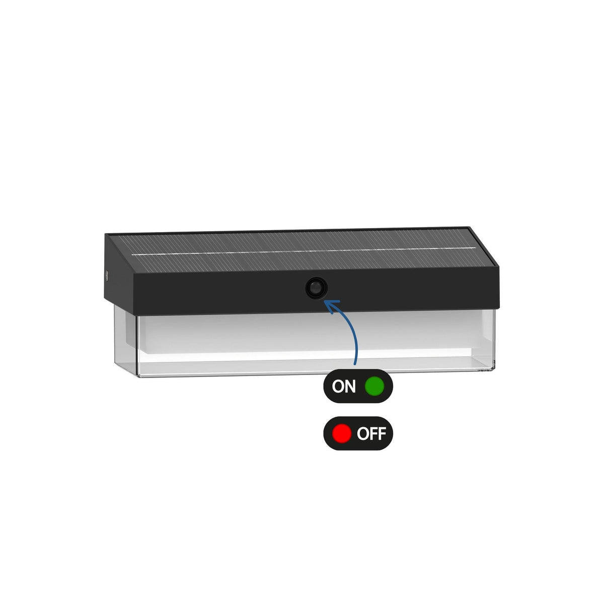 Lámpara LED solar con sensor de microondas - 3000K - IP65 - 900lm (3)