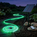 Fita LED solar para exterior com controle remoto 40W - 10 metros - IP65 - Disponível em RGB e 2700K 4