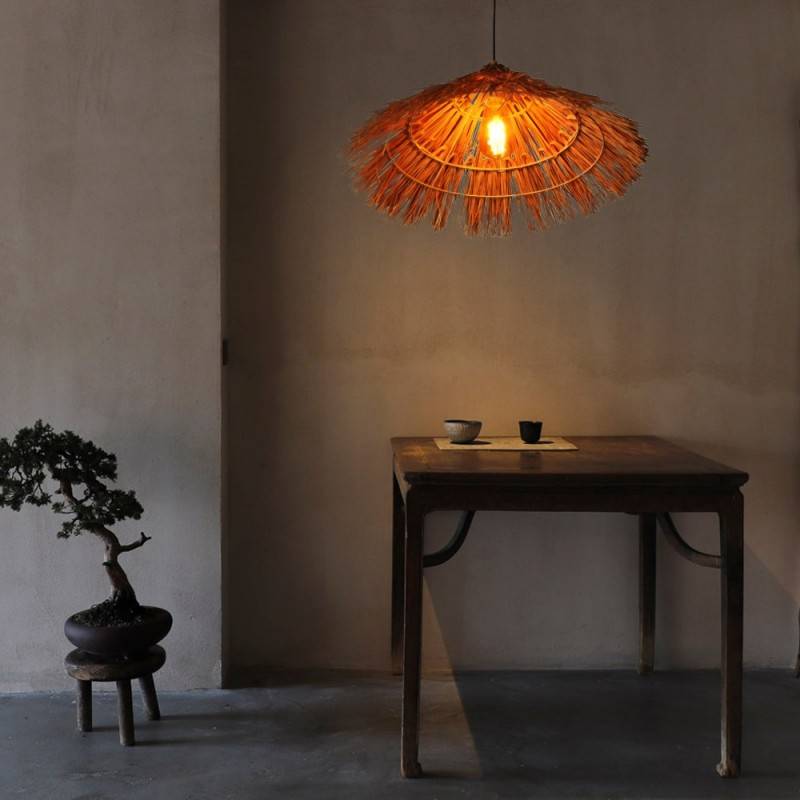 Lámpara colgante de mimbre "HANÓI" - Lámpara de techo