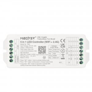 Controlador tira LED 3 en 1 - RGB/RGBW/RGBCCT - 12/48VDC - 20A - 2.4G - WiFi - Milight