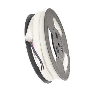 Neón LED flexible circular RGB - 24 V -  Instalación sobre superficie - Ø20mm - 5 metros - 22W/m - Kit completo - IP67