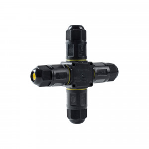 Conector impermeable en X - 3P - IP68 - 0,5-2,5mm² - 24A - T105