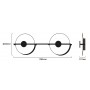 Aplique LED de pared Doble "CENTER" 2x13W