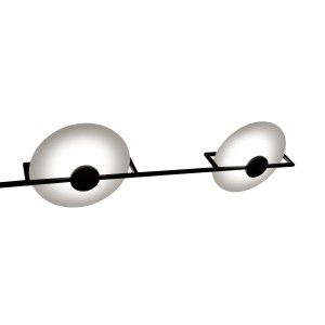 Aplique LED de pared Doble "CENTER" 2x13W