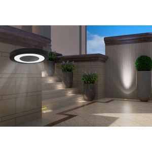 Aplique solar exterior LED con sensor de movimiento