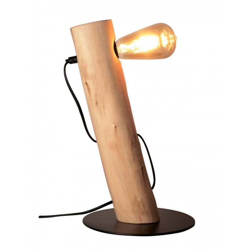 yeso camuflaje Correa Lámpara de mesa de madera E27 - Lámparas de mesa de madera de diseño