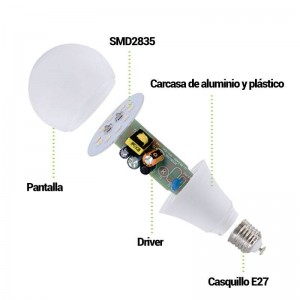 Bombilla LED E27 10W A60 DIMMABLE