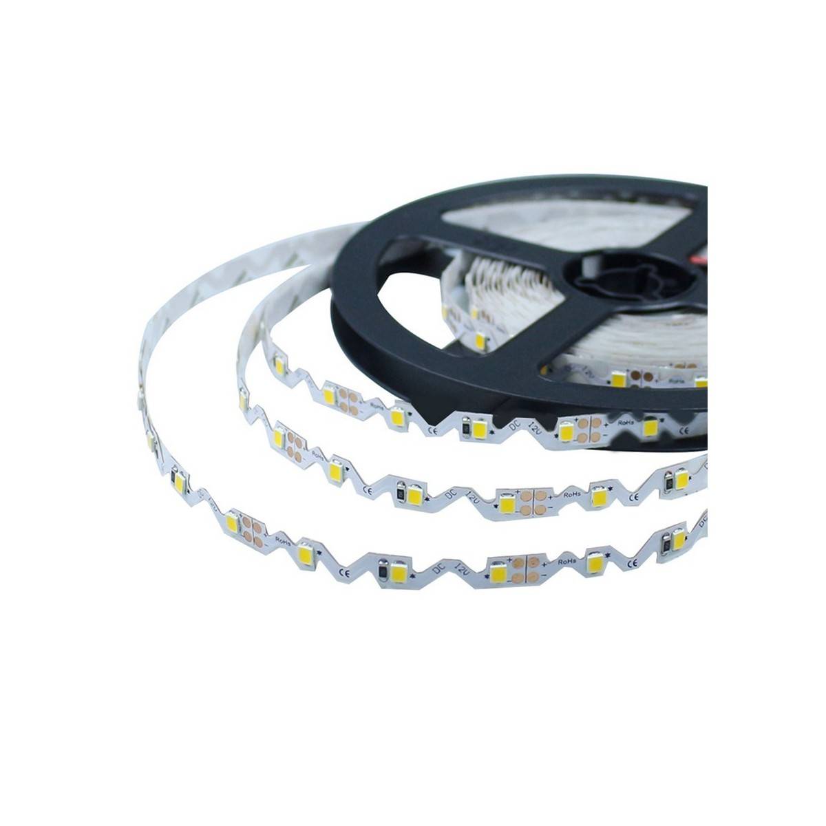 Tira de LED 12V-DC 36W 6mm Zig Zag IP20 (SMD2835 60ch/m) Rollo 5 metros